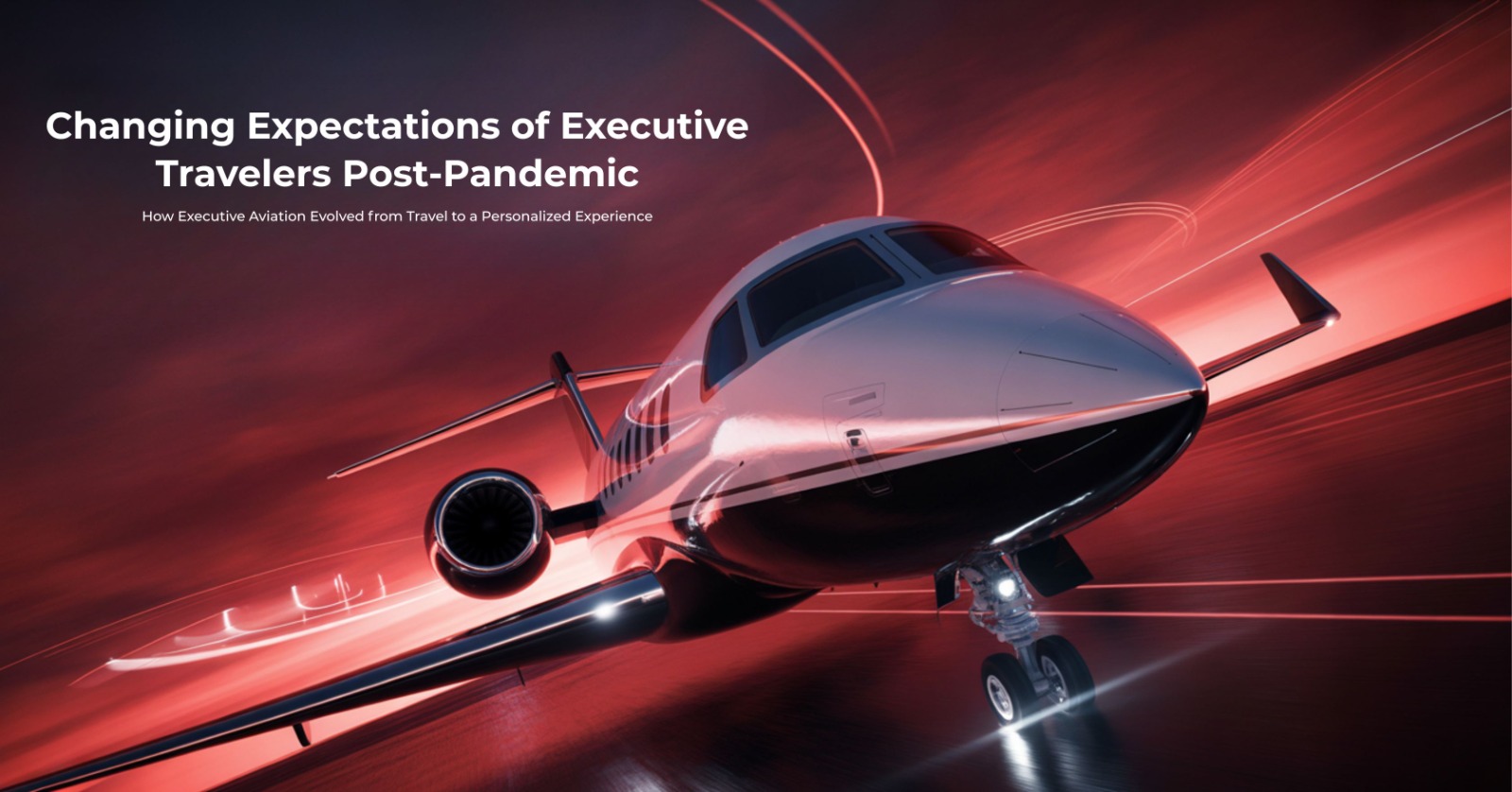 Executive private jet flying at high speed, highlighting the swift and efficient nature of post-pandemic travel